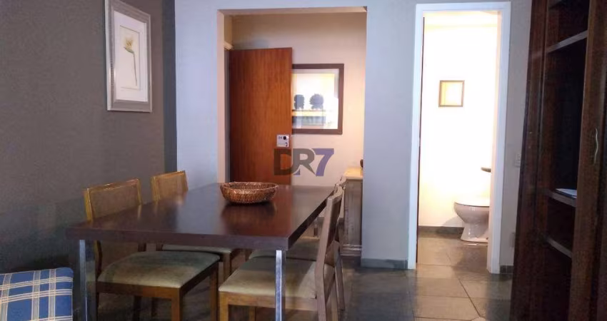 Flat à Venda no Cambuí com 70 m², 1 dormitório, varanda e piscina - Cambuí / Campinas-SP