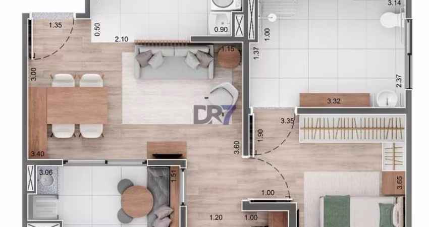 Apartamento à venda em Valinhos, Vila Pagano, com 2 quartos, com 53.79 m², HM Intense Valinhos