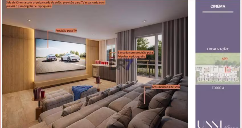 Apartamento à venda em campinas, mansões santo antônio, com 2 quartos, com 44 m², unni mansões