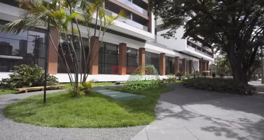 Locação apartamento mobiliado no brooklin - sp, 1 sala, 1 dormitório e 1 vaga garagem