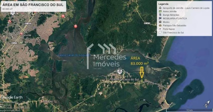 Terreno à venda, 65789 m² por R$ 5.265.000,00 - Iperoba - São Francisco do Sul/SC