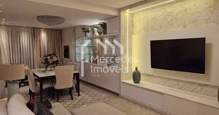 Apartamento mobiliado com 2 suítes + 2 demi-suites  á venda, 133 m² por r$ 2.850.000 - pioneiros -