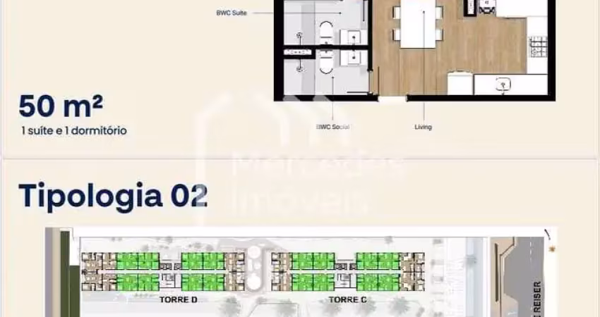 Apartamento com 2 quartos à venda na Rua Antônio Muller Reis, 553, Cordeiros, Itajaí