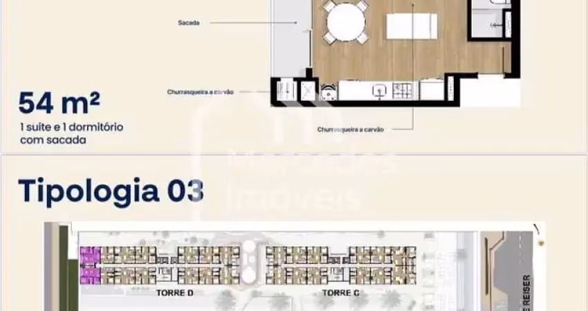 Apartamento com 2 quartos à venda na Rua Antônio Muller Reis, 553, Cordeiros, Itajaí