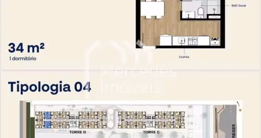 Apartamento com 1 quarto à venda na Rua Antônio Muller Reis, 553, Cordeiros, Itajaí