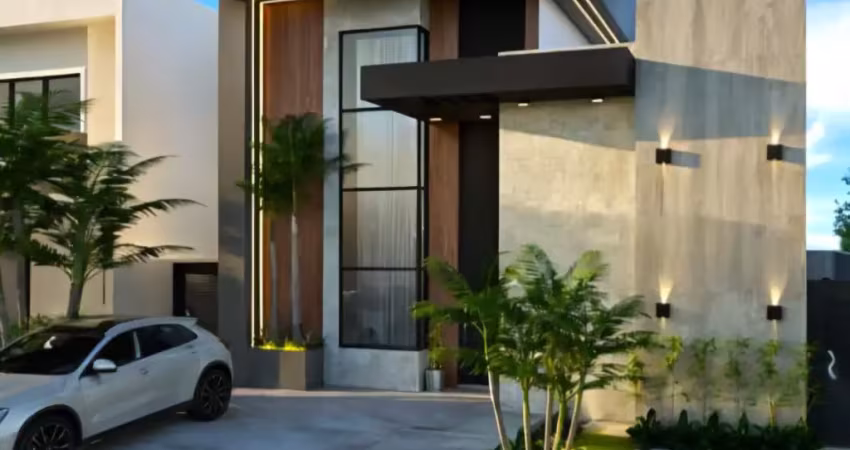 Casa térrea moderna no sunville | 3 suítes, pé direito duplo e lazer privativo!