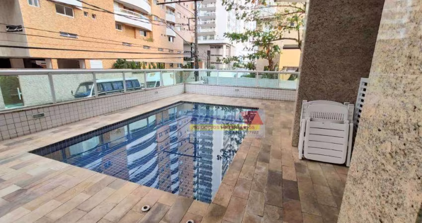 Apartamento com 2 dormitórios para alugar, 75 m² por R$ 2.600,00/mês - Canto do Forte - Praia Grande/SP