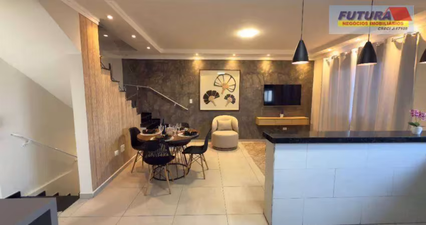 Sobrado com 2 dormitórios à venda, 95 m² por r$ 530.000,00 - vila são jorge - são vicente/sp