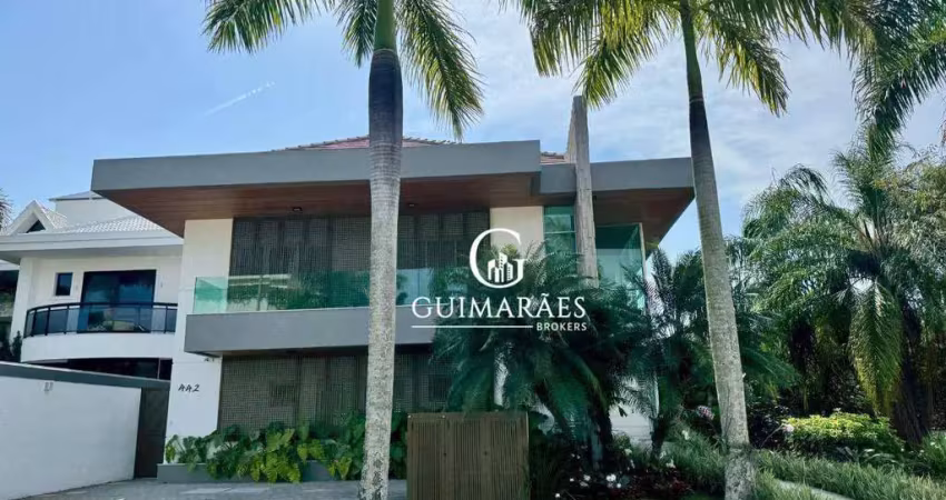 Del lago - casa triplex com 5 suítes, 480 m² por r$ 8.500.000 - barra da tijuca - rio de janeiro/rj