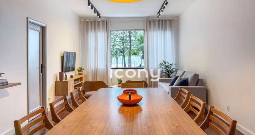 Apartamento totalmente decorada de frente para o mar