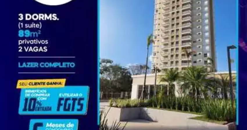 Apartamento para venda em mogi das cruzes, cezar de souza, 3 dormitórios, 1 suíte, 2 banheiros, 2 vagas
