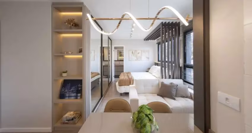 Apartamento studio garden à venda no alto da rua xv | pronto para morar