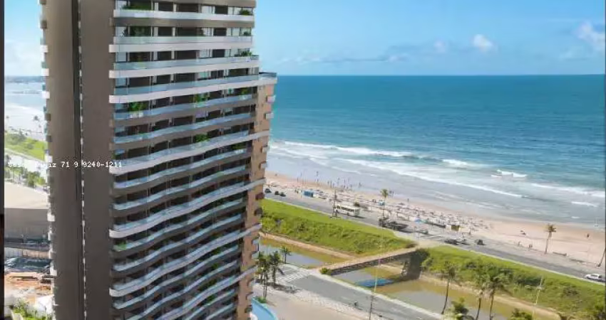 Apartamento frente mar para venda em salvador, jaguaribe, 1 dormitório, 1 suíte, 1 banheiro, 1 vaga
