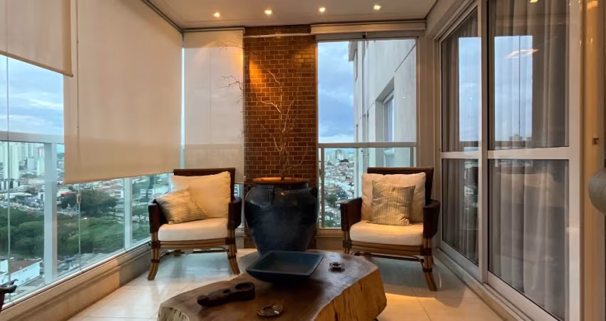 Lindo apartamento pronto e mobiliado no Tatuapé de alto padrão de 157m² 3 Suítes - 4 Vagas de garagem + Depósito
