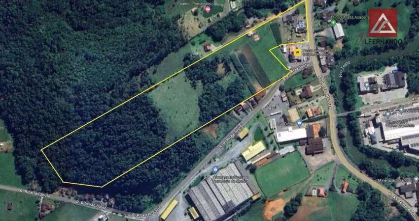 Terreno à venda, 84.645 m² por r$ 10.000.000 - testo central - pomerode/sc