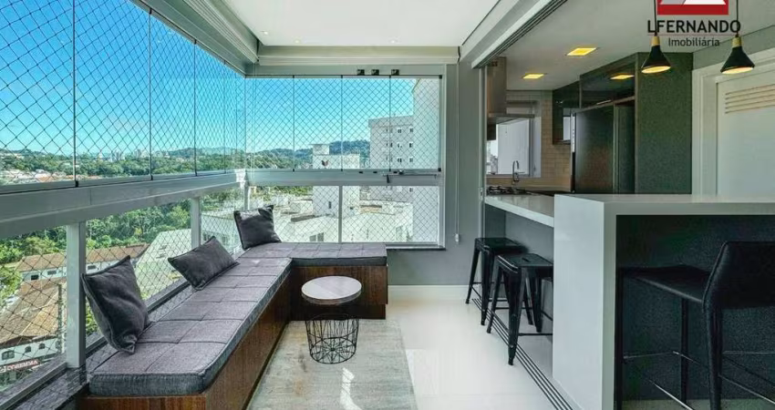 Apartamento mobiliado com 3 dormitórios, sendo 1 suíte à venda, 101 m² por R$ 899.000 - Velha - Blumenau/SC