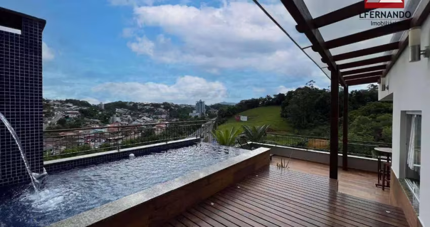Cobertura com 3 dormitórios, sendo 1 suíte à venda, 280 m² por r$ 1.350.000 - fortaleza - blumenau/sc