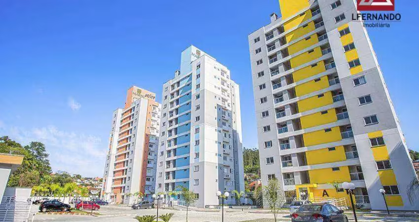 Apartamento com 2 dormitórios, sendo 1 suíte à venda, 68 m² por r$ 355.000 - escola agrícola - blumenau/sc