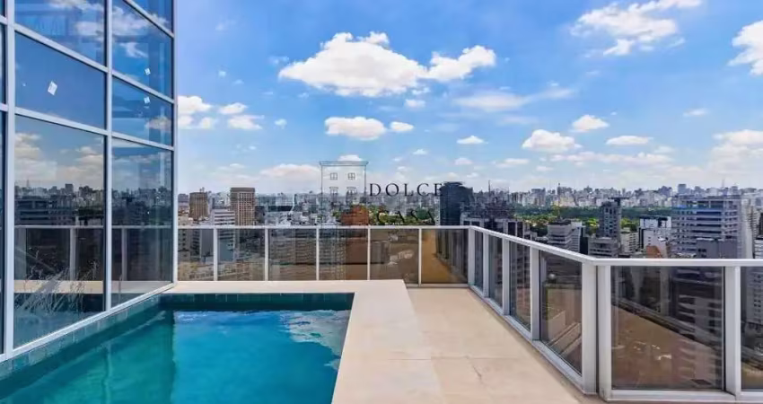 Cobertura nova no jardim paulistano - vista panorâmica, quadriplex, exclusiva