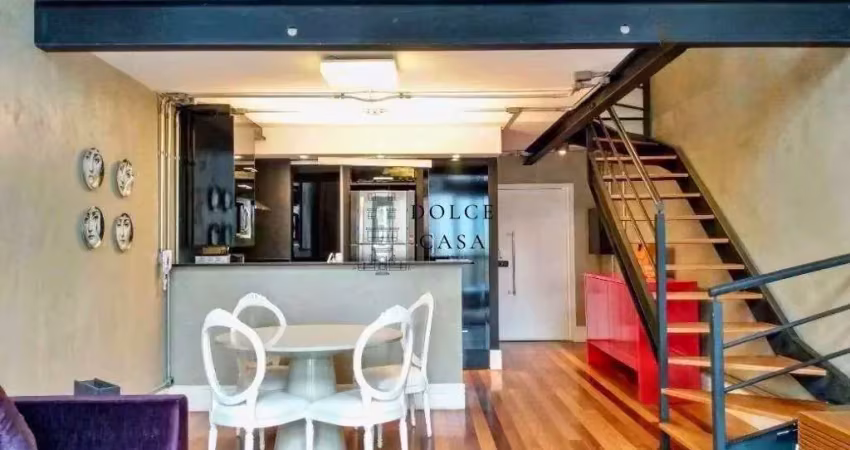 Loft no jardim paulista - varanda, pé direito duplo, mobiliado