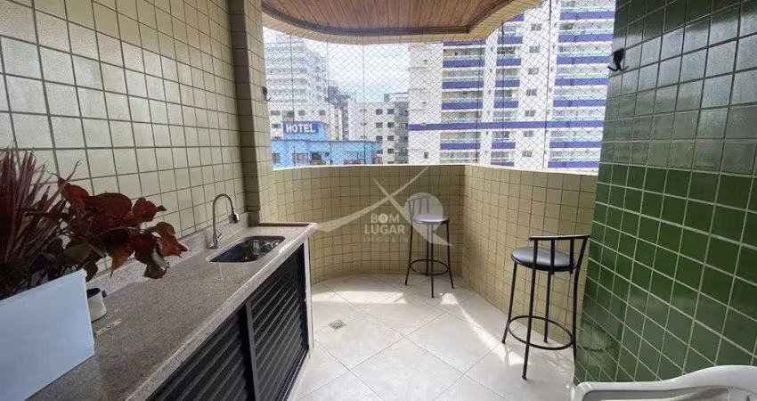 Apartamento com 3 quartos VISTA MAR, Guilhermina - Praia Grande