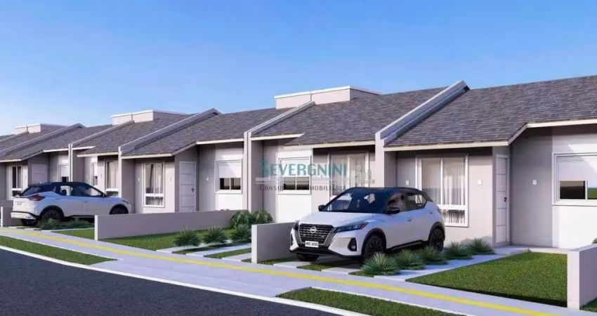 Casa com 2 dormitórios à venda, 48 m² por r$ 260.000,00 - sítio sobrado - gravataí/rs