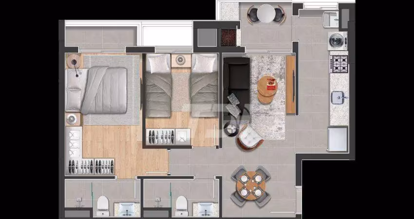 Apartamento com 2 dormitórios à venda, 60 m² por r$ 540.000 - capão raso - curitiba/pr