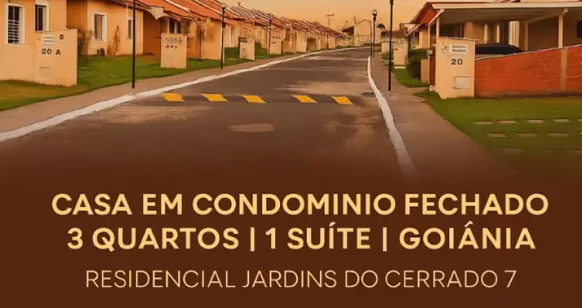 Casa em condomínio fechado com 3 quartos à venda no Residencial Jardins do Cerrado 7, Goiânia 