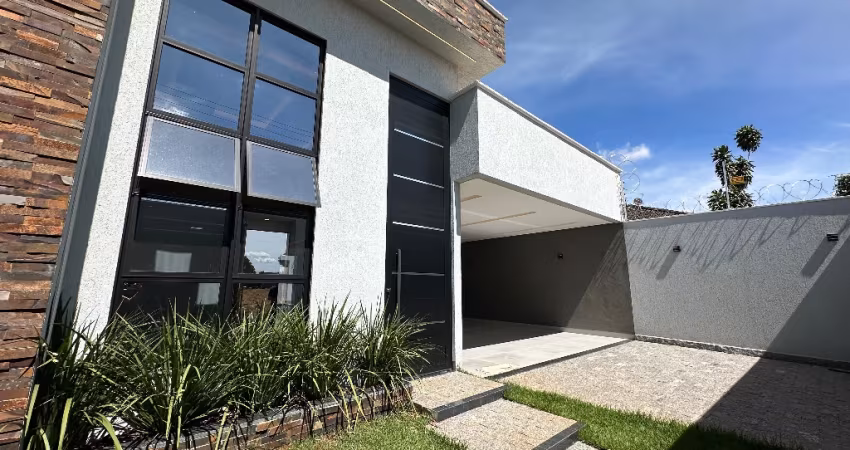 Casa nova à venda no Veredas dos Buritis – 3 suítes, suíte master com hidromassagem e área gourmet com piscina