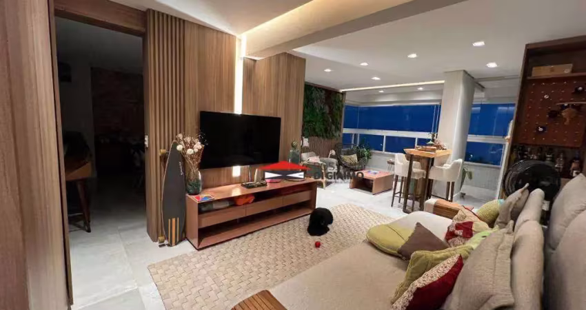 Apartamento com 3 dormitórios, 132 m² - venda por r$ 1.800.000,00 ou aluguel por r$ 8.013,10/mês - indaiá - caraguatatuba/sp