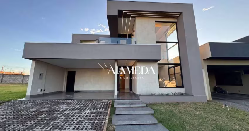 Casa de alto padrão em condomínio fechado com 3 dormitórios para alugar próximo ao centro de cambé-pr, 211 m² por r$ 7.000/mês