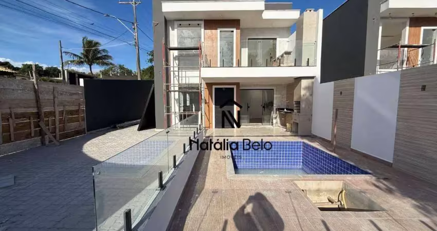 Lançamento! Casas alto padrão com 4 quartos e piscina.