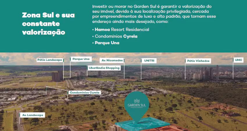 Garden sul residence apartamento 2/4, 1 suíte, sacada, elevador e lazer próximo à av. landscape