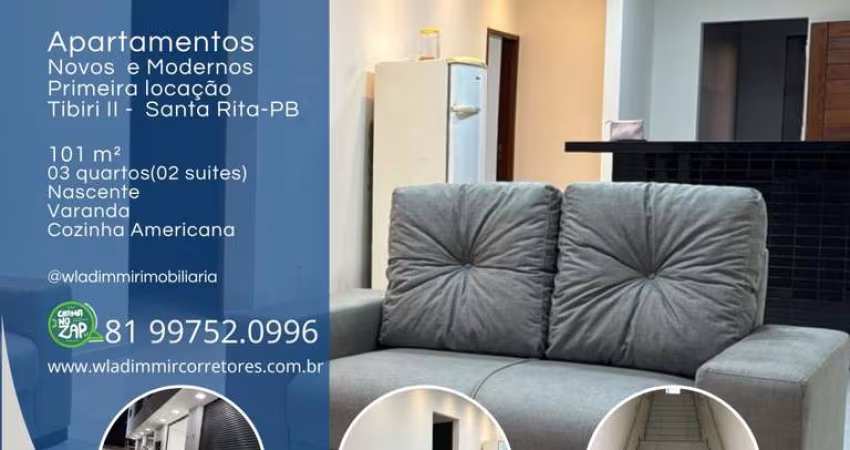 Apartamento para Locação em Santa Rita, TIBIRI II, 3 dormitórios, 2 suítes, 3 banheiros, 1 vaga