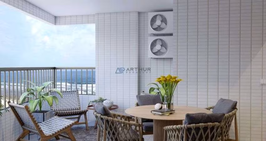 Apartamento em Praia Grande, Guilhermina com 3 quartos, 3 suítes, 121m²