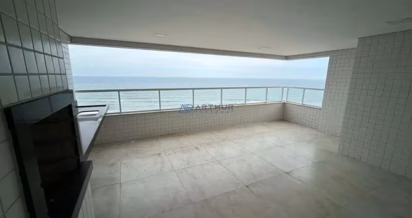 Apartamento com vista para o mar na vila caiçara–139m², 3 suítes, lazer completo