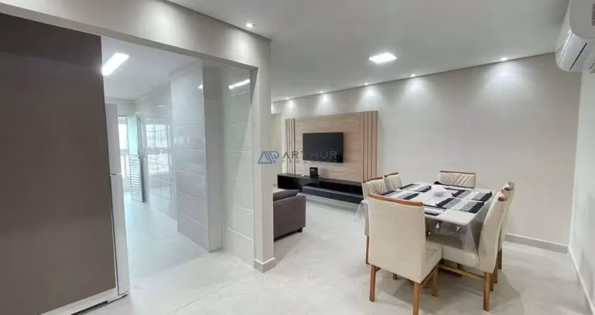 Apartamento com vista para o mar, mobiliado, 02 dormitórios, lazer completo
