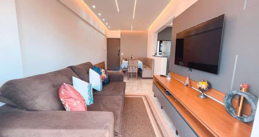 Apartamento à Venda em Praia Grande com 1 quarto, Varanda com Vista Mar