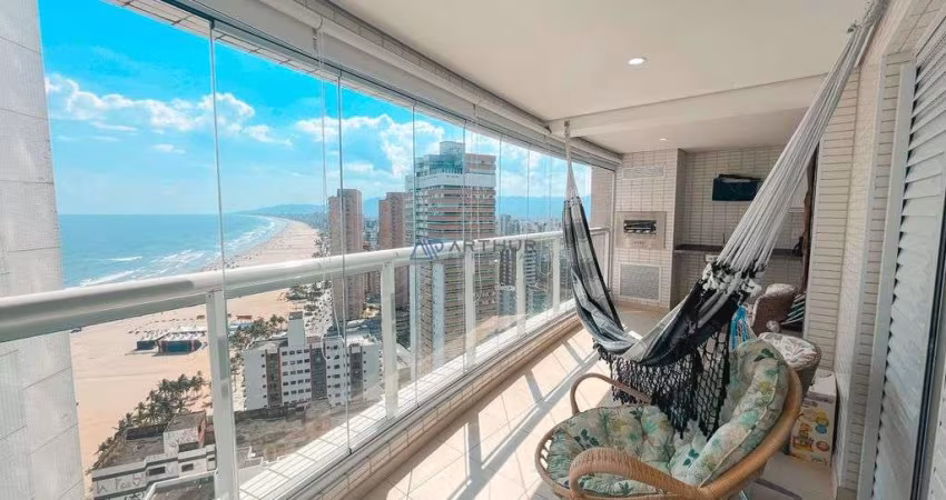 Apartamento à venda em Praia Grande, 3 dormitórios, Vista Mar e Mobiliado