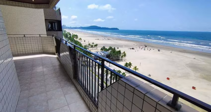 Apartamento frente mar à venda com 3 quartos em praia grande, bairro aviação.