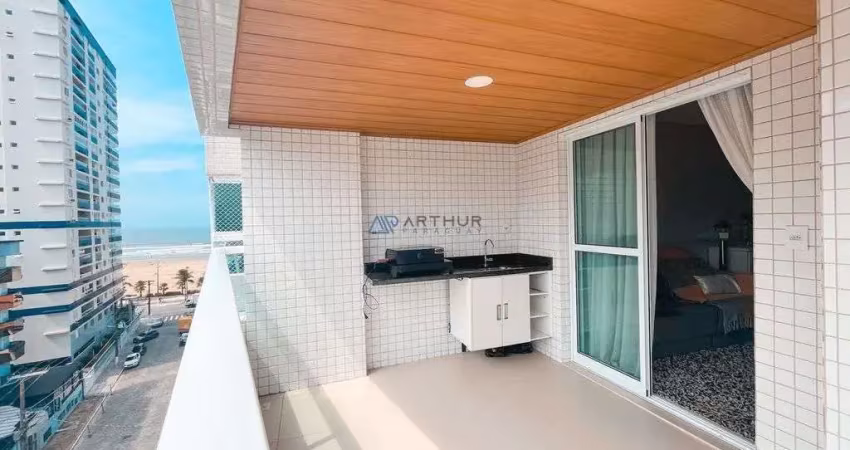 Apartamento à Venda em Praia Grande com 2 quartos, 1 suíte, 1 vaga e Vista Mar