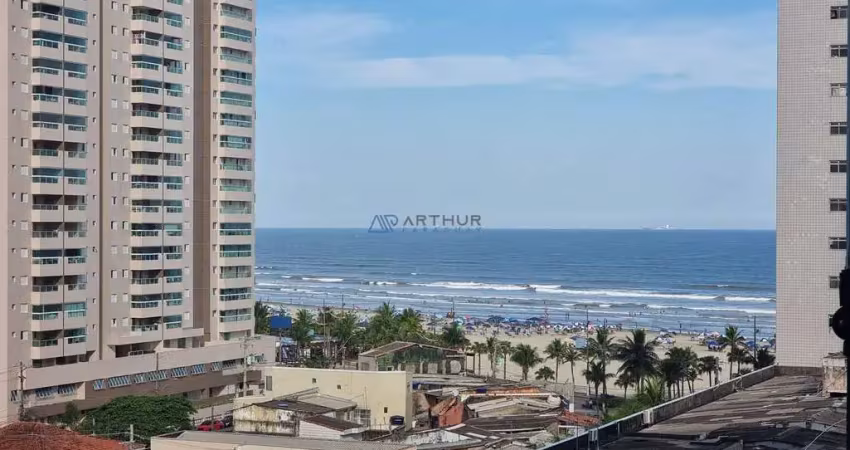 Apartamento em praia grande vista mar, vila mirim com 2 quartos, 1 suíte, 73m²