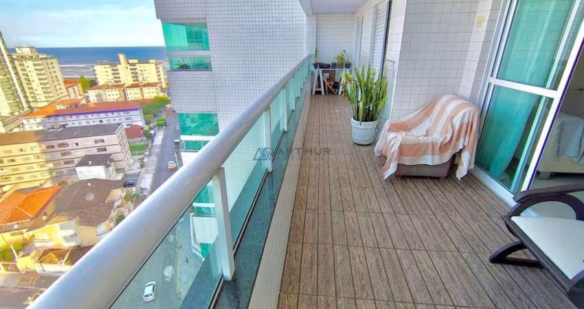 Apartamento à venda em Praia Grande com 2 dorms e varanda gourmet