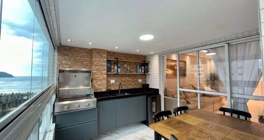 Apartamento à venda em praia grande na guilhermina com 3 dormitórios  vista mar