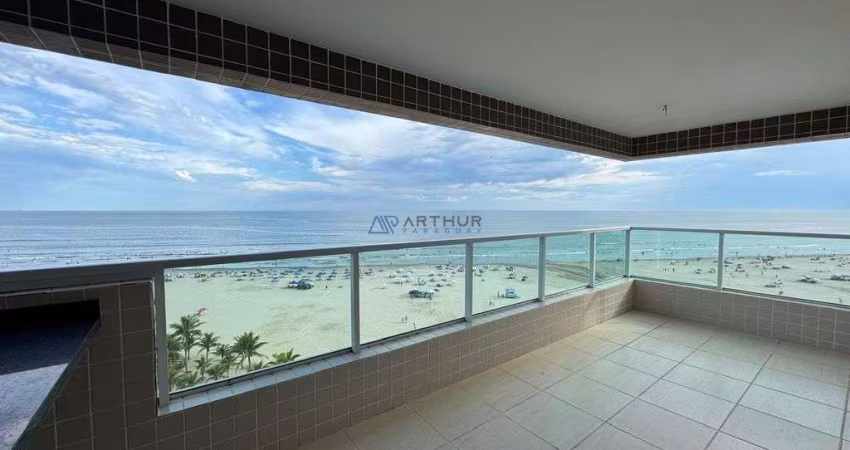 Apartamento a venda em Praia Grande Frente Mar, 3 dormitórios, sacada gourmet