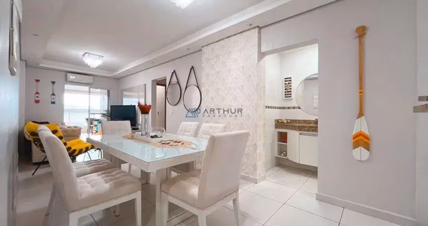 Apartamento à venda em praia grande, 3 quartos,4 banheiros, 2 vagas e vista mar