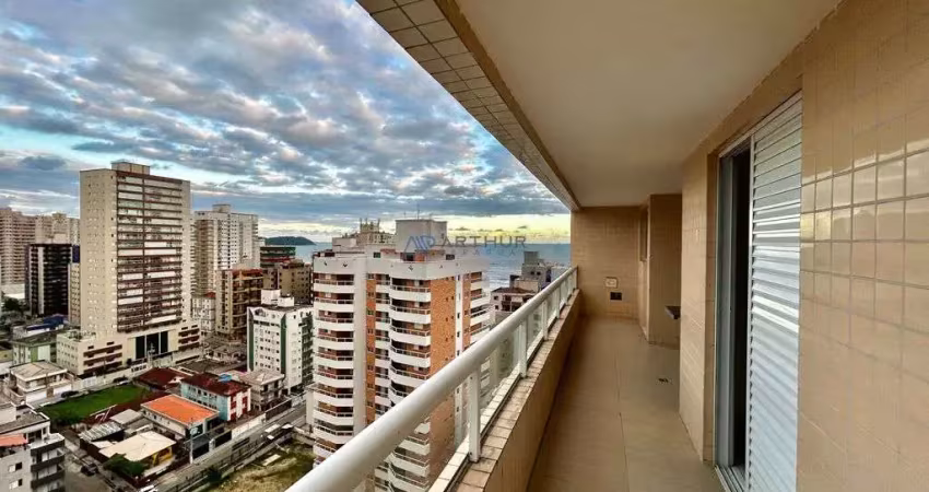 Apartamento à venda em praia grande, 02 suítes, 02 vagas e andar alto.