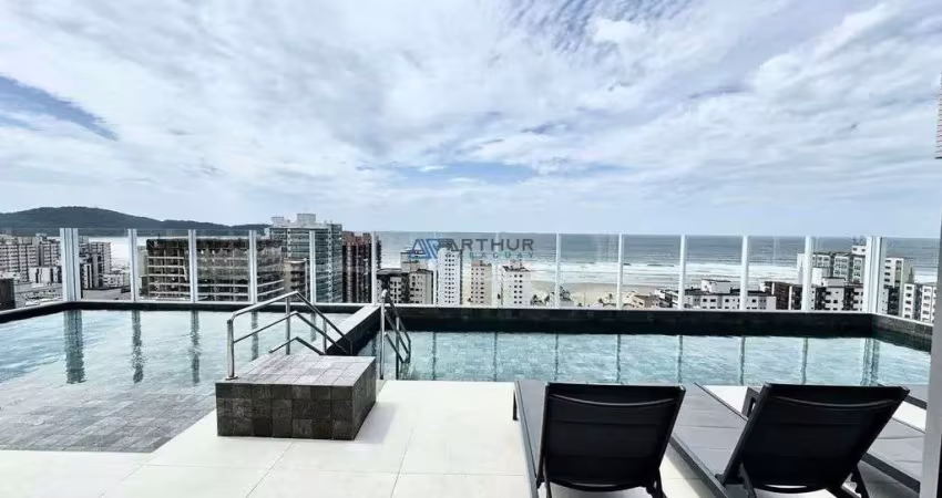 Apartamento  à venda em praia grande com 2 quartos, 2 banheiros, 1 vaga e 68m²