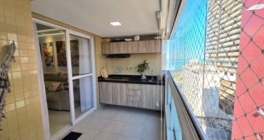 Apartamento à Venda em Praia Grande - Canto Forte, 3 suítes e 3 vagas demarcadas