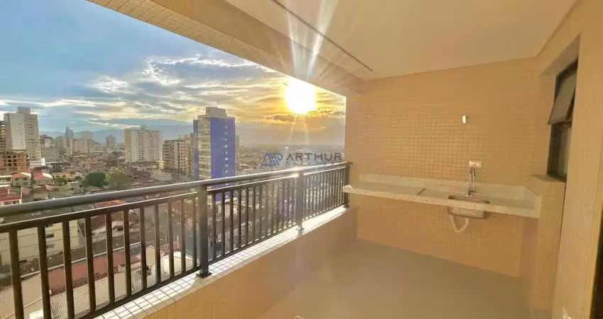 Apartamento à venda em praia grande com 2 suítes e vista mar com lazer completo